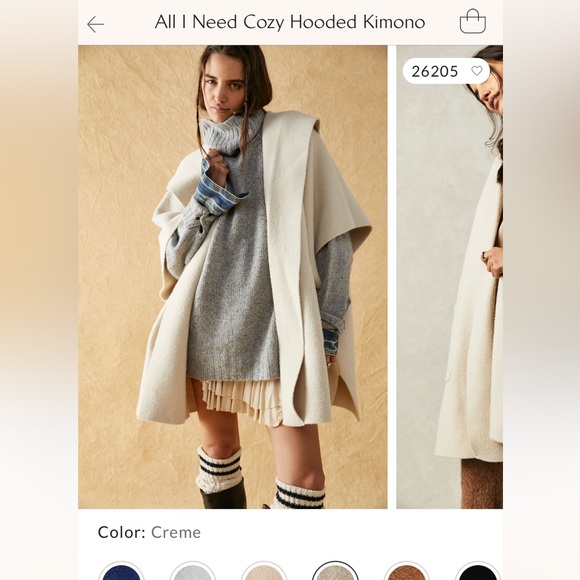 Free people all I need cozy hooded kimono - Picture 3 of 3